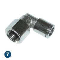 Push-in Rotary elbow fitting, female