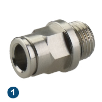 Straight male Push-in adaptor (parallel)